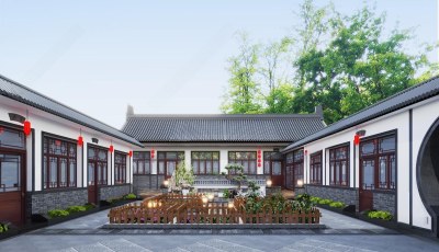 新中式居家庭院3D模型下载